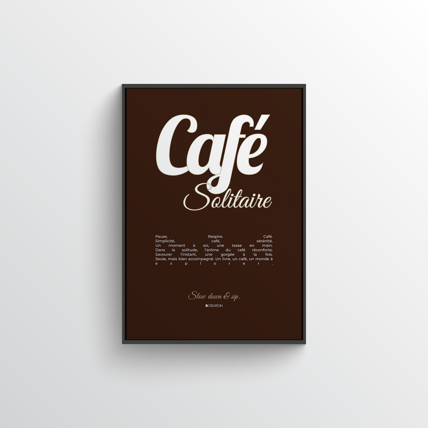 Café Solitaire - Brown Poster premium en papier mat